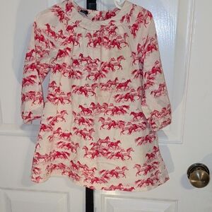Gap Red and White Horse Print Dress
